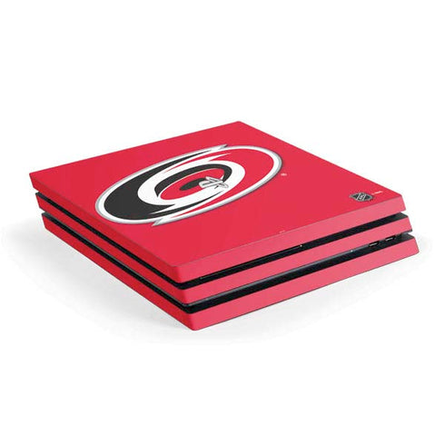 NHL Carolina Hurricanes Solid Background PS4 Pro Console Skin